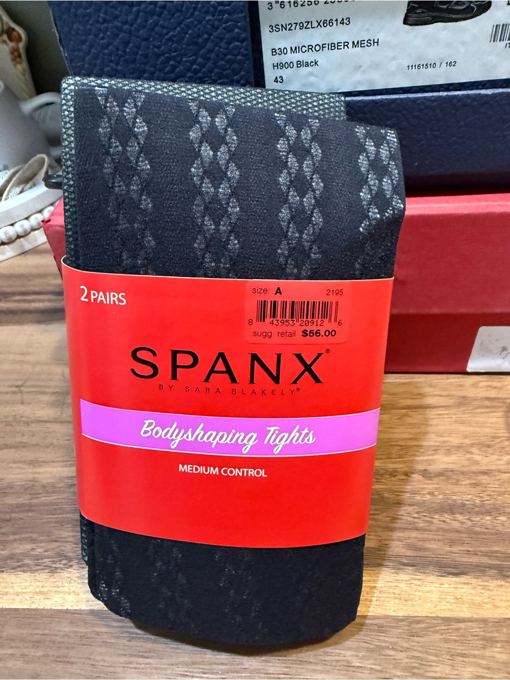 SPANX Black Patterned Bodyshaping Tights - 2 Pack